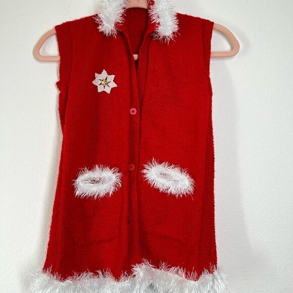 Christmas Hand made veste size XS wool - Picture 1 of 9